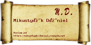 Mikustyák Dániel névjegykártya